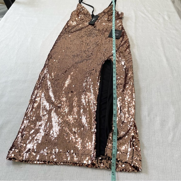Lulu’s Spectacular Moments Rose Gold Sequin Midi Dress. Size S - Picture 12 of 13